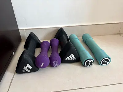 Set of Adidas and Body Sculpture Dumbbells