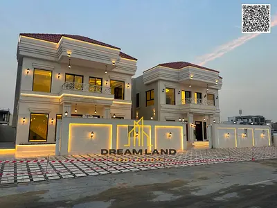A luxurious classic 4-bedroom villa with high-end finishes and spacious family areas in Al Helio 2, Ajman. Central air conditioning and an ideal locat