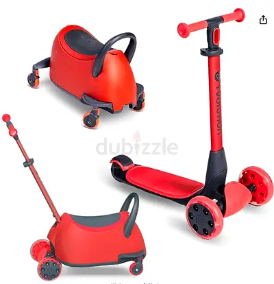 Yvolution LUNA 3-in-1 Scooter Toddler to Kid Ride-On  Lean-to-Steer Scooter