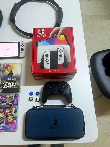 Nintendo Switch OLED Model Bundle with Games and Accessories