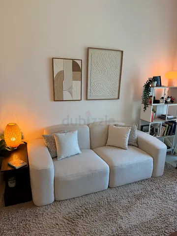 Beige 3 seater sofa Pebble Home Centre