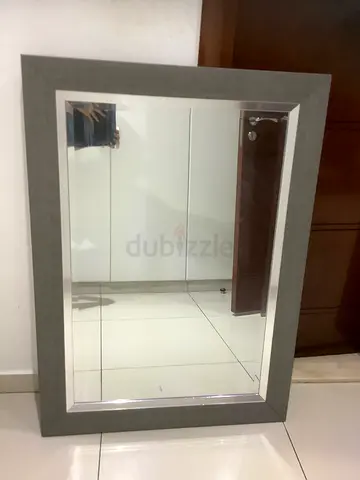 Gray wall mirror