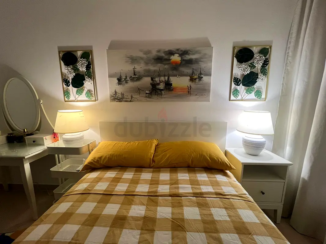 Bright- Cozy- Large Balcony-Fully Furnished Studio in Khalifa City A