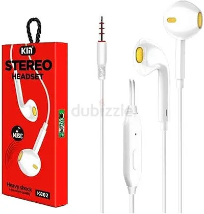 KIN K802 802 Earphone Stereo Super Bass with Mic Handsfree green color