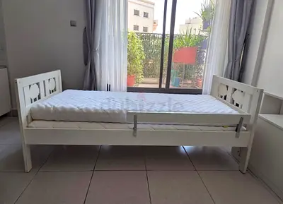 Ikea White Single Wooden Daybed with 2 Mattress