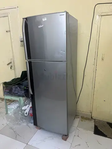 Used Silver Double-Door Refrigerator - Good Working Condition