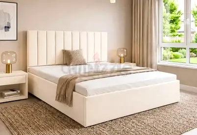 Brend New fabric wooden Queen size 160x200 Bed with Madical Matress Available