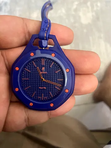 Royal pop Blue Octagonal Pocket/Clip Watch - Casual Fashion Timepiece