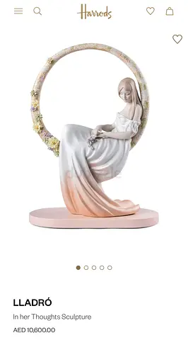 Lladró In Her Thoughts Porcelain Sculpture - Elegant Figurine