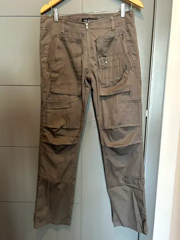 Neil Barret Light brown cargo trousers with multiple pockets - size 31