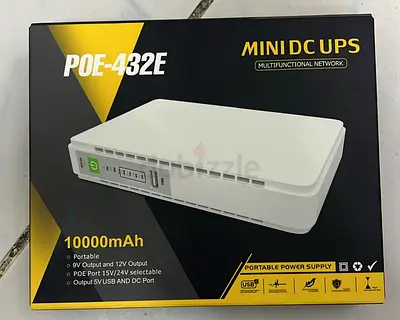 Portable 10000mAh Mini DC UPS POE-432E - Power Bank with 9V/12V/15V/24V Outputs