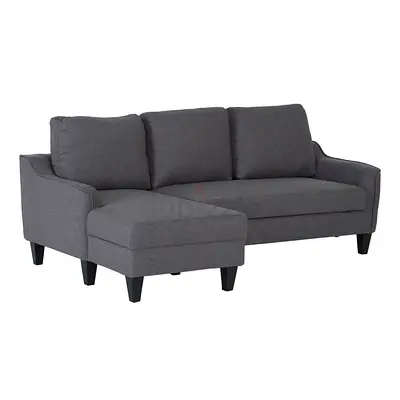 3-seater Grey Fabric L-shaped Sofa Bed in Great Condition