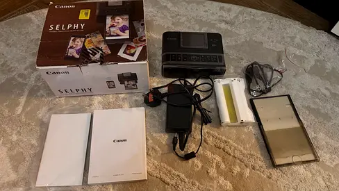 Canon Selphy CP Photo Printer with Power Adapter and Accessories
