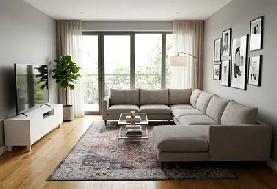 Pan home Ushape Sofa beige