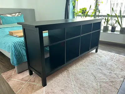 IKEA HEMNES solid wood Console Table / Storage Shelf in Black