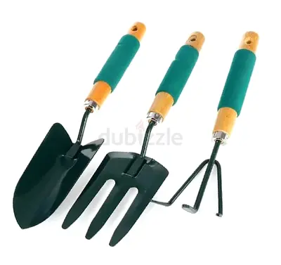 3-piece Garden Hand Tool Set — Trowel, Fork  Cultivator