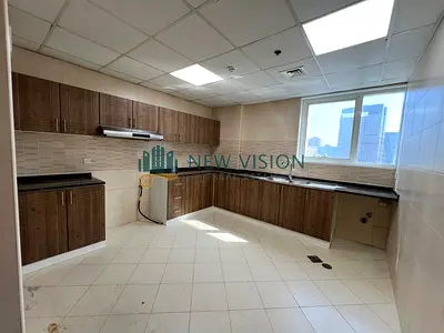 Spacious two bedroom apartment for rent in Al Taawun near Dubai Exit. Features a master bedroom lar