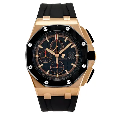 Audemars Piguet Royal Oak Offshore Chronograph - Rose Gold with Black Rubber Strap master
