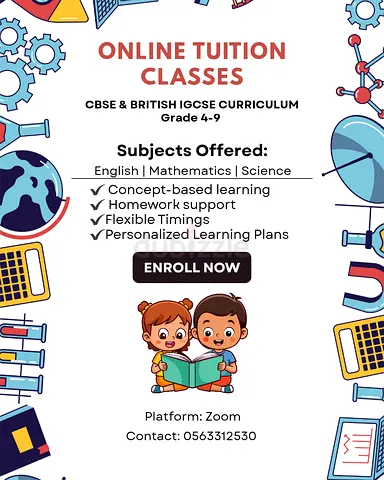 ​Online Tuition | CBSE  IGCSE | Grades 4-9 | Math, Sci, Eng