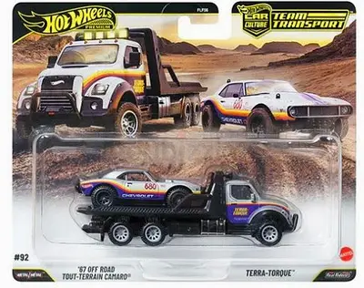 Hot Wheels Team Transport 67 Off Road Tout-Terrain Camaro  Terra-Torque Set (New in Package)