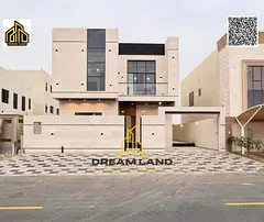 Villa with all registration and ownership fees included, ready to move in, in one of Ajman's most pr