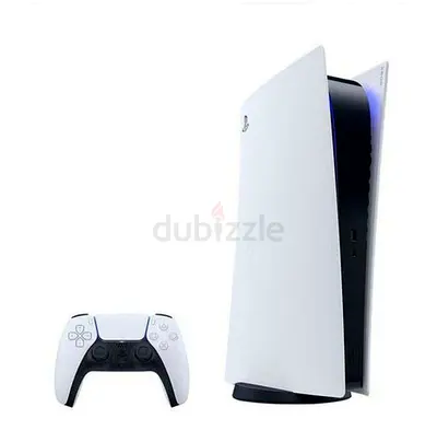 PlayStation 5 Console with DualSense Controller - White (Standing)