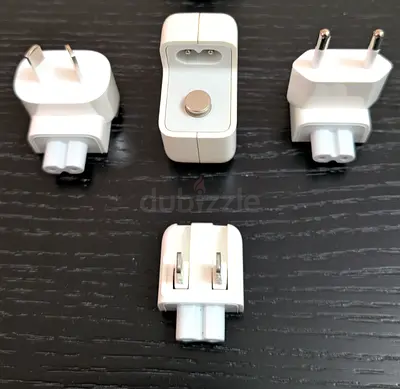 Set of 4 Apple-style Magnetic/Detachable Power Plug Adapters (UK/EU/US)
