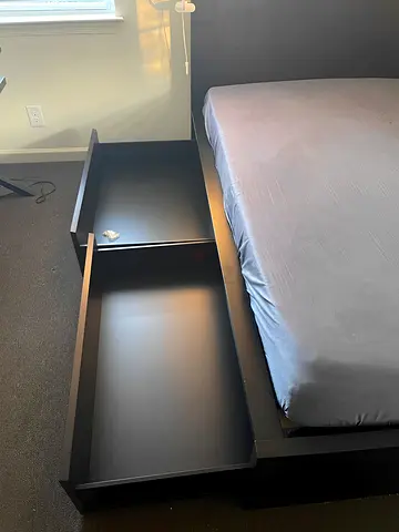 IKEA Malm Double size bed frame with mattress - good condition