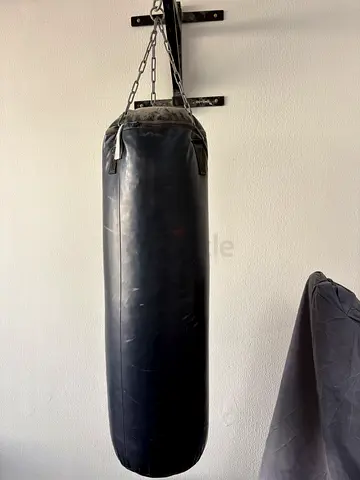 Heavy Punching Bag with Wall Bracket and Chains - Used