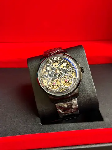 Skeleton Automatic Mens Watch - Stainless Steel