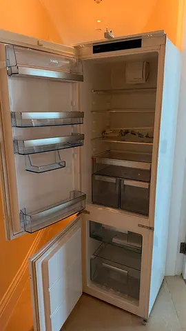 AEG Tall White Fridge Freezer - Good Working Condition
