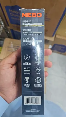 NEBO SLYDE KING 2K LUMEN RECHARGEABLE FLASHLIGHT