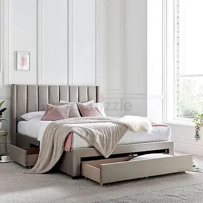 Brand New Luxury Fully Customizable Bedframe - King Size with Drawers - UAE Sharjah Made