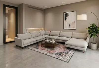 Pan home U shape sofa beige Excellent Condition