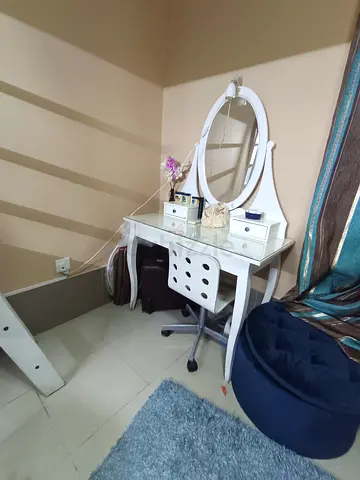 IKEA HEMNES White Dressing Table with Mirror and Drawer