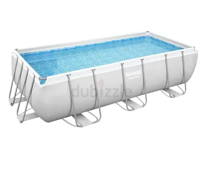 Bestway Rectangular Above-Ground Power Steel Swimming Pool Set (404 x 201 x 100 cm)