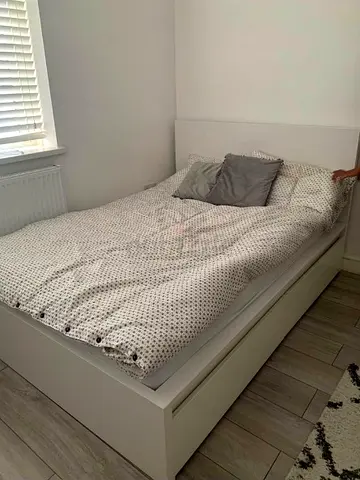 IKEA Malm Double size bed frame with mattress. - good condition