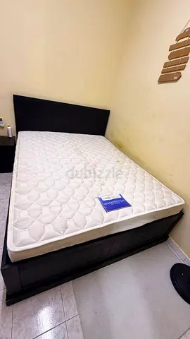 IKEA Queen size bed frame with 4 drawer and cool tech mattress - good condition