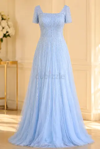 Elegant Light Blue Evening Gown