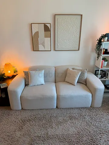 Beige 3 seater sofa Pebble Home Centre
