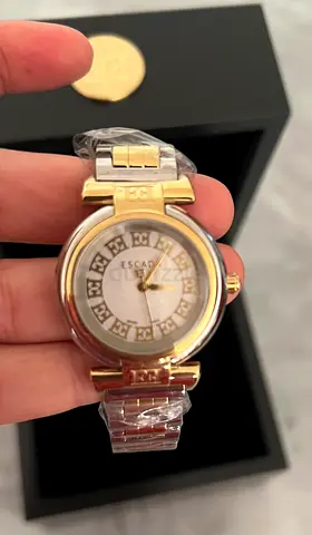 Escada two-tone womens wristwatch, like new with box