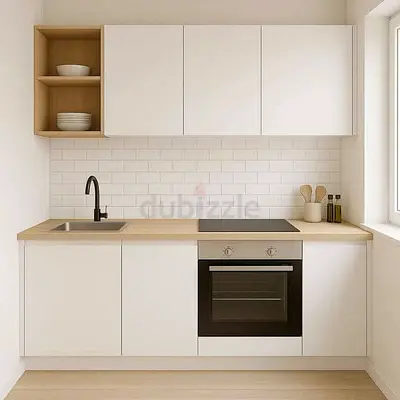 Compact White Modern Kitchen Cabinet