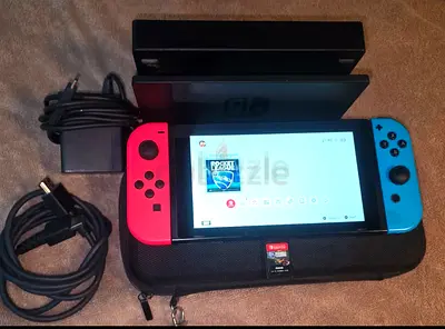Nintendo Switch Console with Dock, Case and Game Card - Good Working Condition