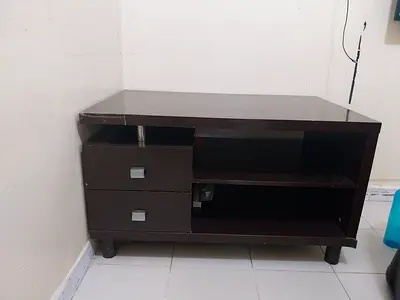 Dark wood TV unit / entertainment cabinet - used