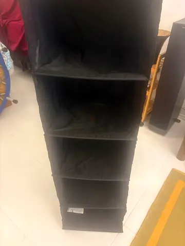 IKEA- Hanging Fabric Shelf Organizer - 6 Compartments, Black
