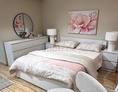 PAN Home Bed Frame + Mattress – Like New – AED 550 Only