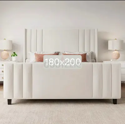 Modern King Size Bed – High Quality with Mattress
