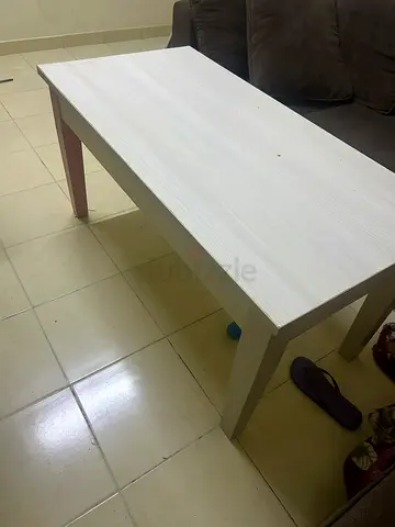 Simple rectangular dining/work table - light wood finish