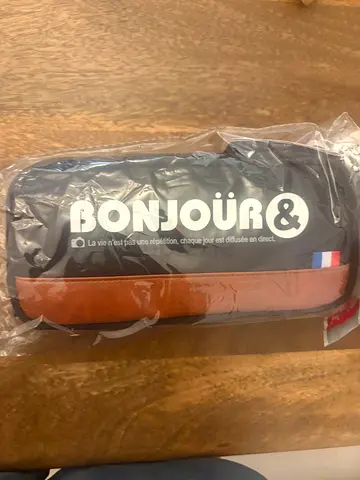 Bonjour branded pencil case
