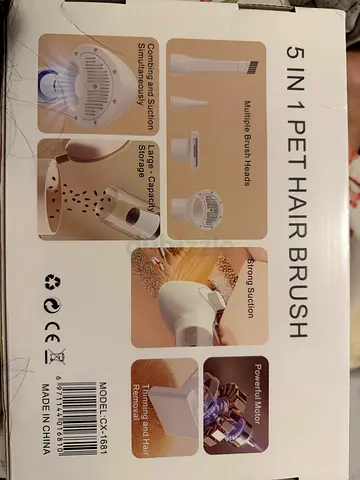 5-in-1 Pet Hair Brush with Suction and Multiple Heads